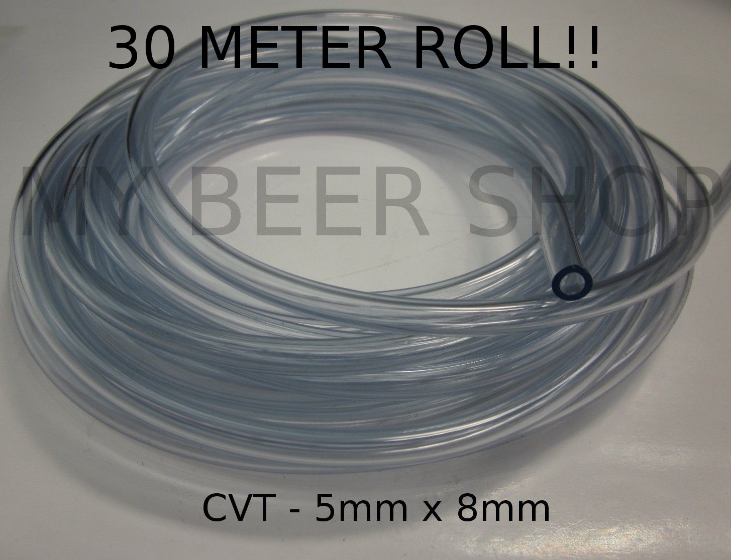 30M!! 5mm ID 8mm OD FOOD GRADE CLEAR FLEX VINYL TUBE HOSE HOSING - Click Image to Close